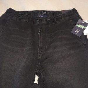 Boys Gap black jogger flex jeans NWT XL